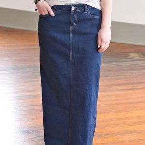 Randi long denim skirt